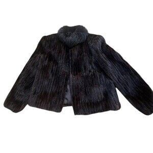 Vtg Women’s Mink Corded Chesnut Brown Jacket Aprés-Ski Style Winter Coat jacket